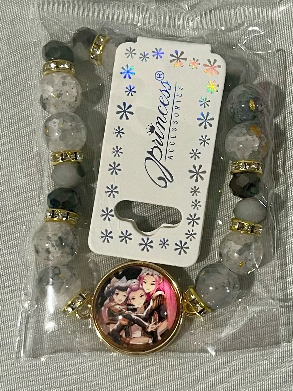 K-pop Beaded Charm Bracelet - Set of 3